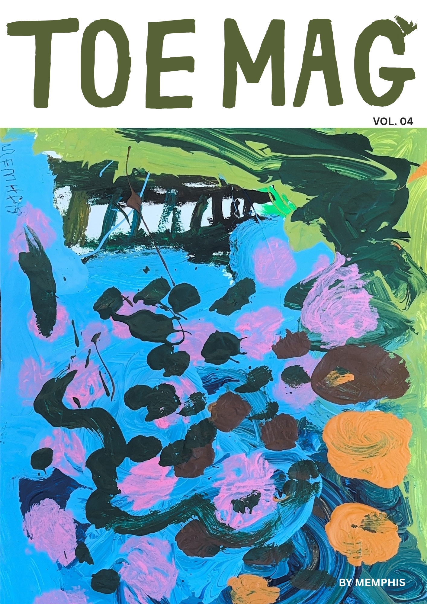 Colourful abstract painted cover of The Otway Edit Vol. 04, Autumn 2026, artwork by Memphis